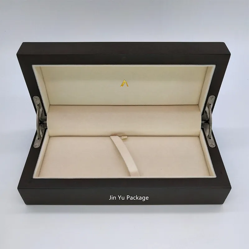 Black wooden gift pen box
